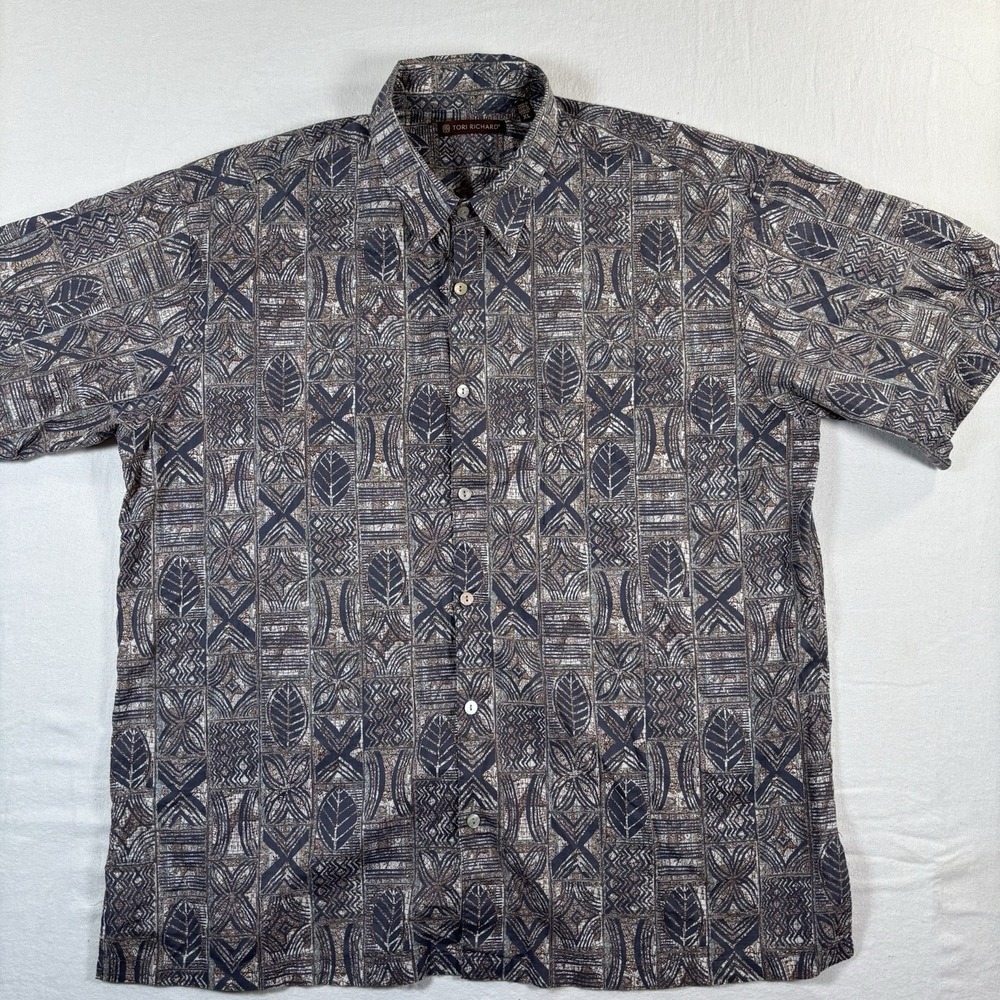Tori‎ Richard Honolulu Men's Short Sleeve Hawaiian Shirt Size XL